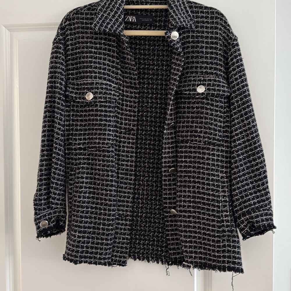 Zara Black and White Shacket - Picture 3 of 5